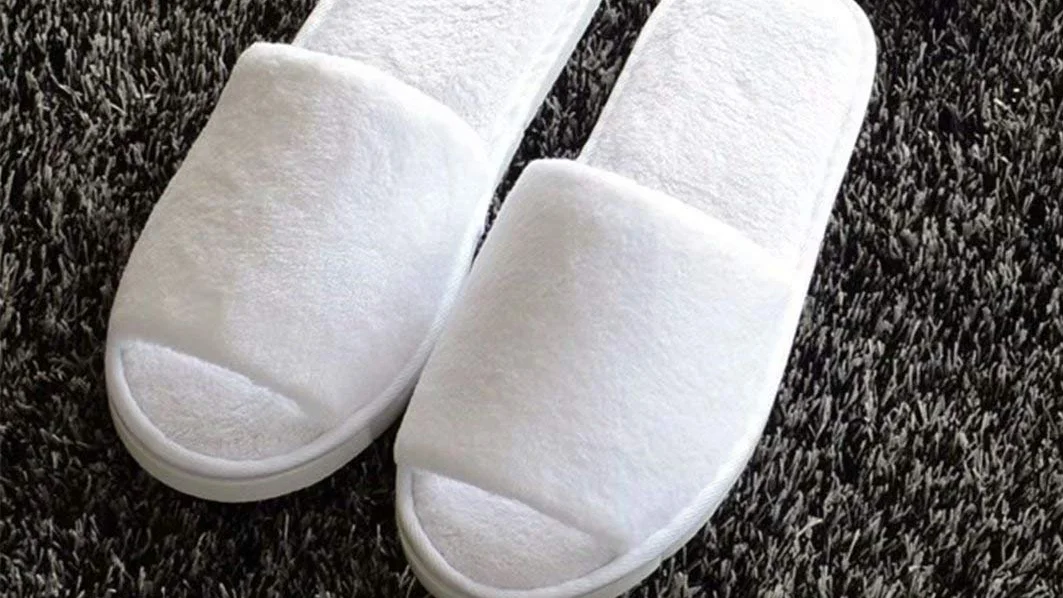 Modern Design Hotel Amenities Slippers Manufacturer Plain Nap Cloth Slipper Shoes Hotel