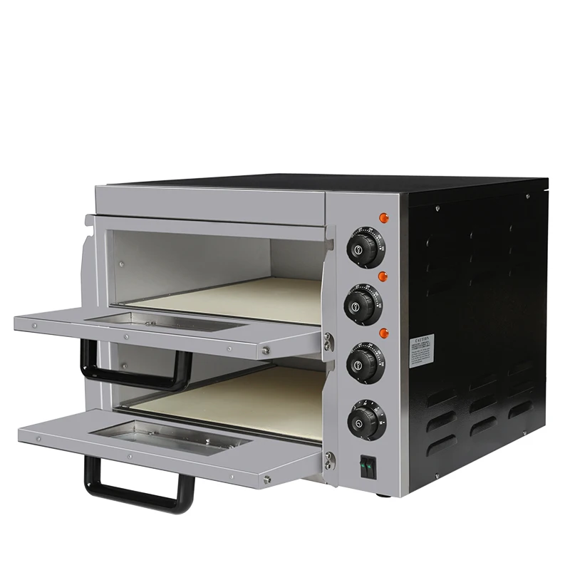 Professional High Efficiency Electric Bakery Equipment 2 Layers Good Price Pizza Oven