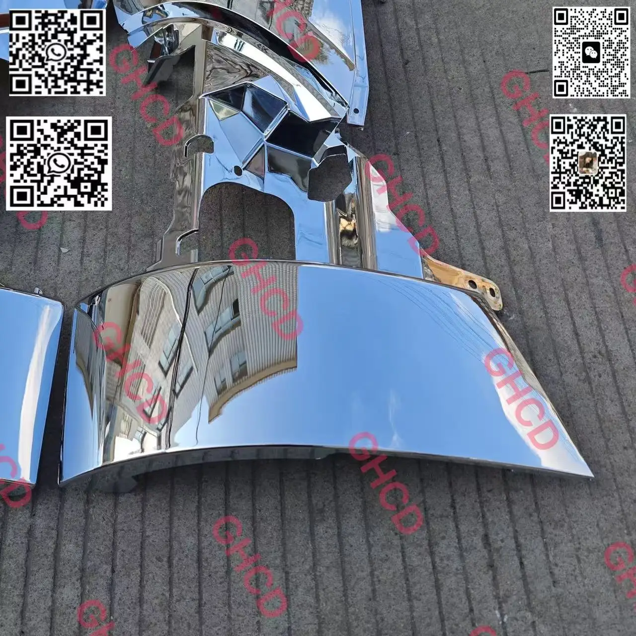 GHCD Factory Price/high Quality Chrome-plated Corner Panel (flat&curve) for Japanese Truck HIN MEGA 500(2003-ON) factory