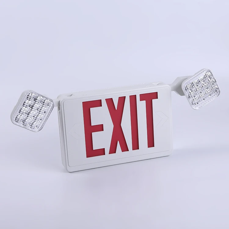 Newest design twin spot adjustable heads led emergency exit combo light