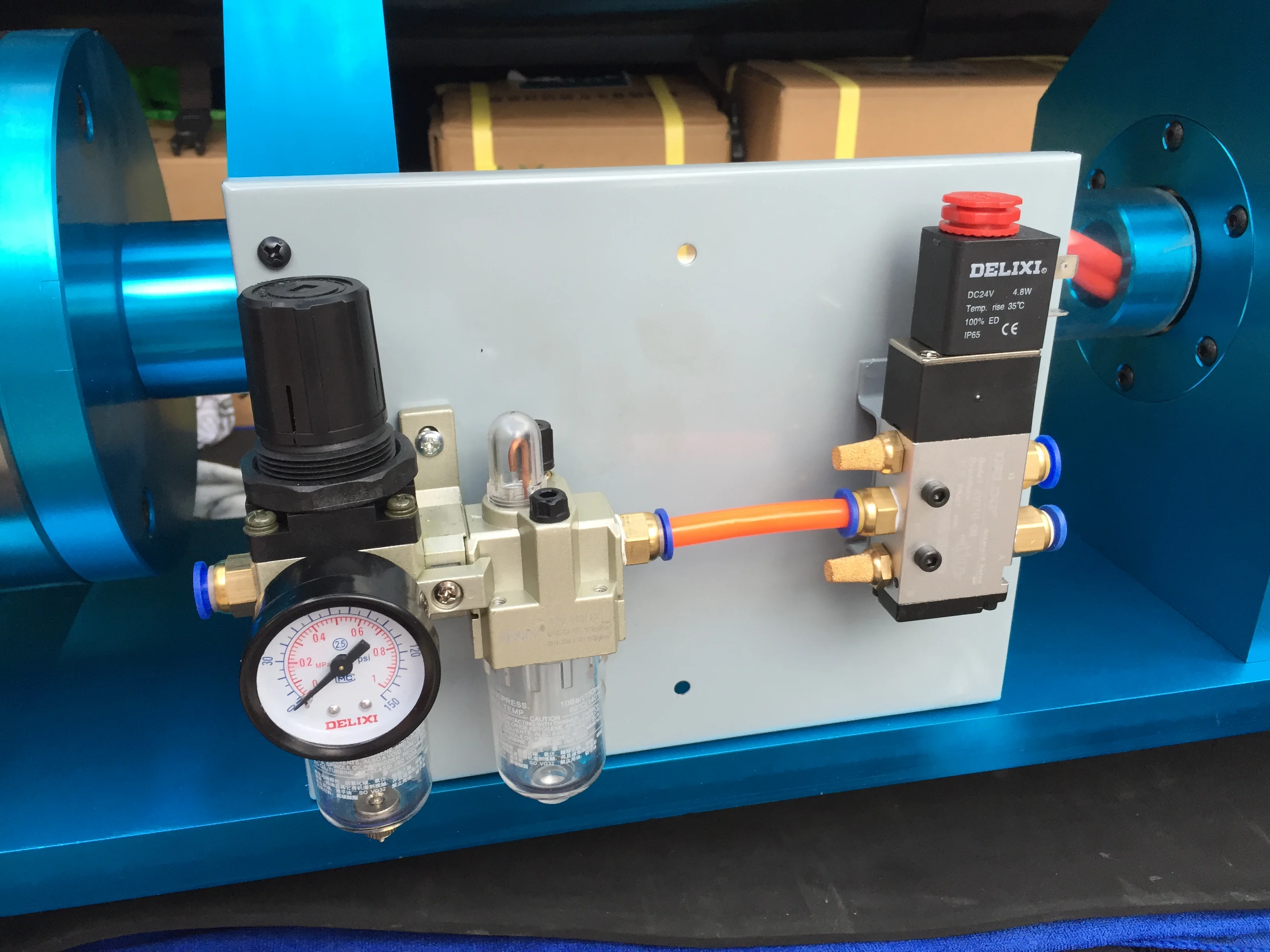 Ks2003 Lathe Threejaw Pneumatic Chuck With Outer Diameter Of 200mm,A