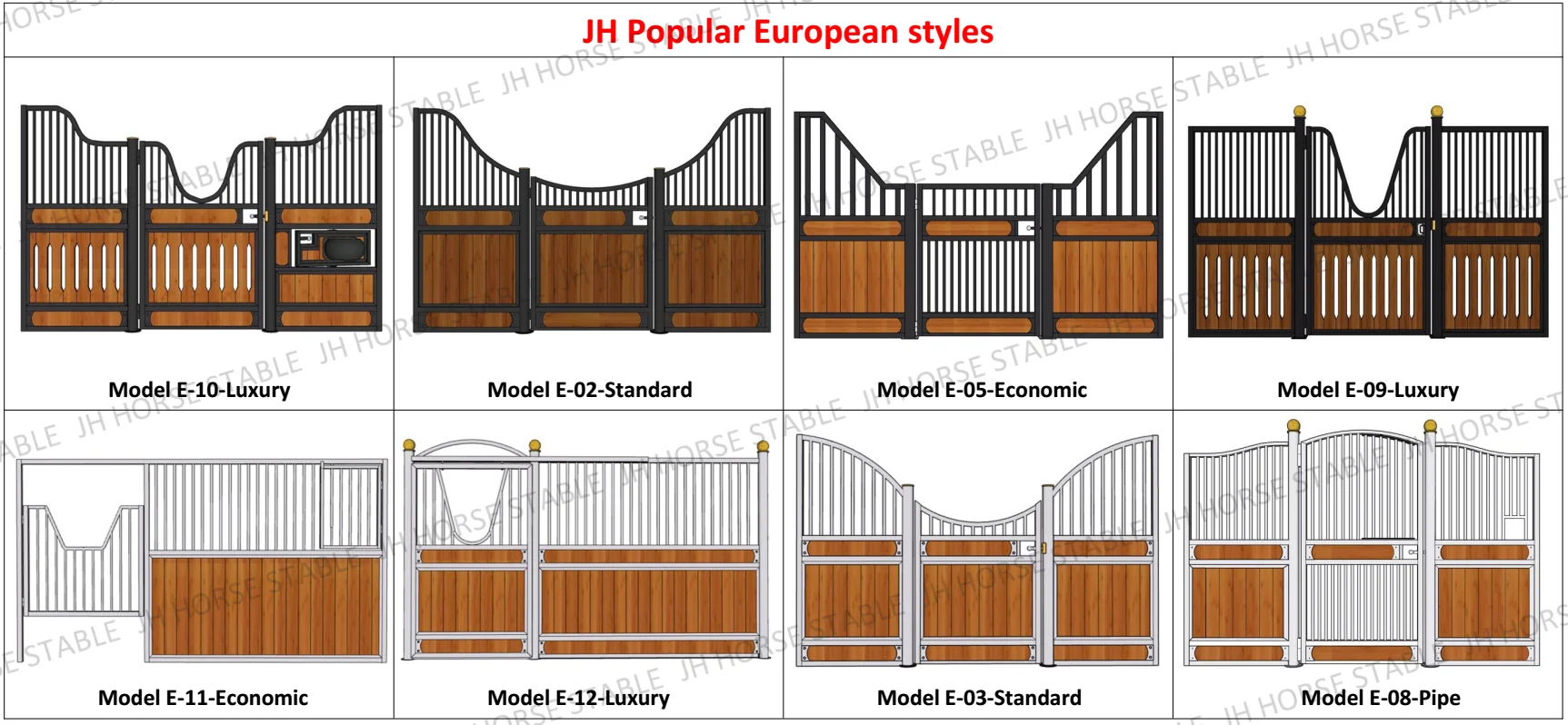 European Equestrian Equine Elegant Exotic Horse Box Stall Stable Panels
