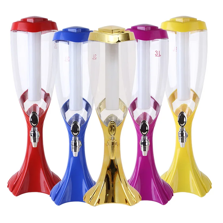 Party 3l Led Cool Drink Tower Beverage Dispenser Container Tabletop
