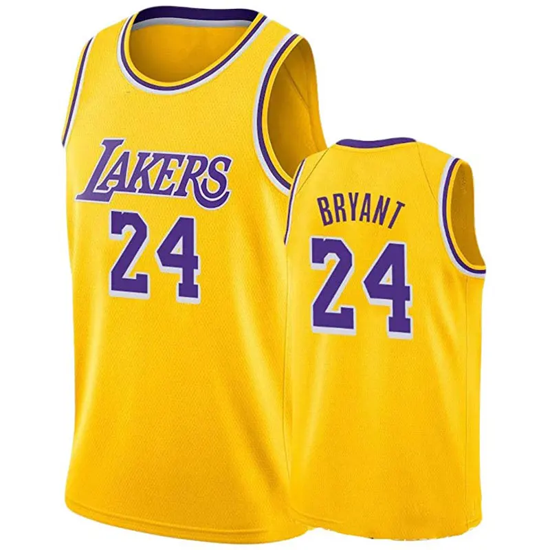 2020 Custom Best Quality Embroideriied 24 Kobe Bryant Basketball ...