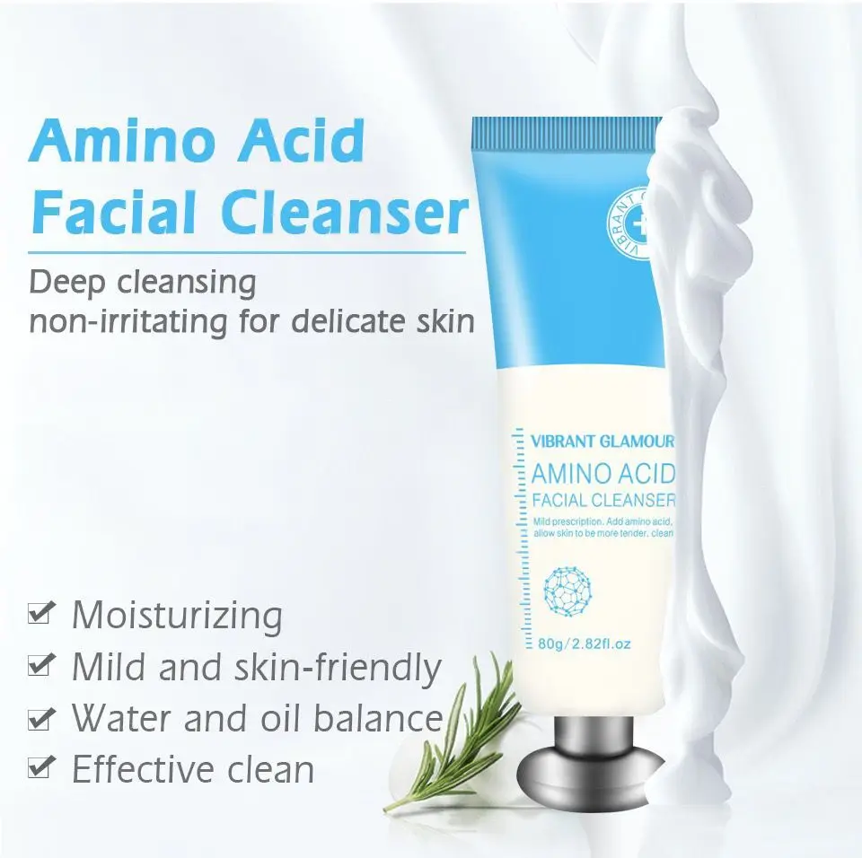 Vibrant Glamour Amino Acid Facial Cleanser Deep Cleansing Exfoliating Moisturizing Facial