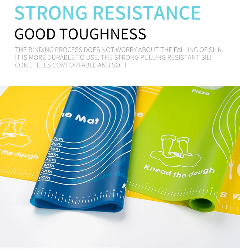 Multicolor Nonslip Highquality Kneading Dough Silicon Baking Mat