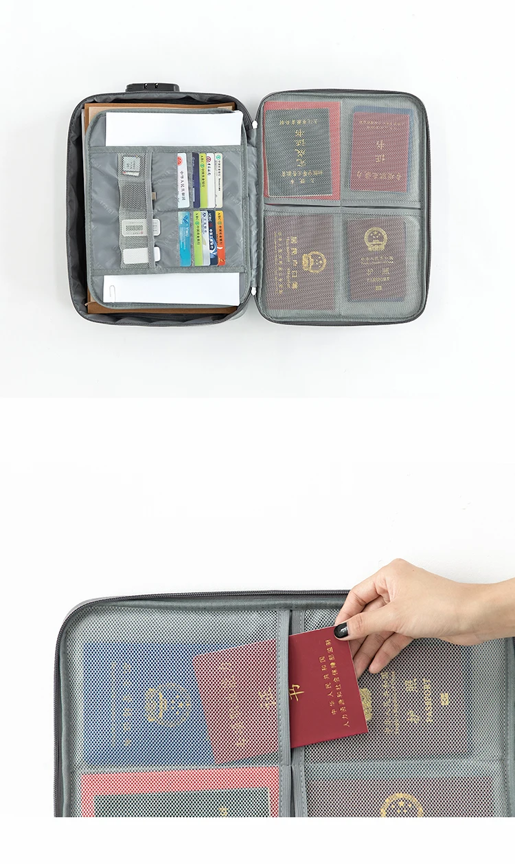 Travel Document Organizer Case With Coded Lock Document Carry Bags