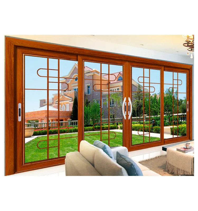 Glass soundproof interior french sliding doors aluminium aluminum glass sliding door