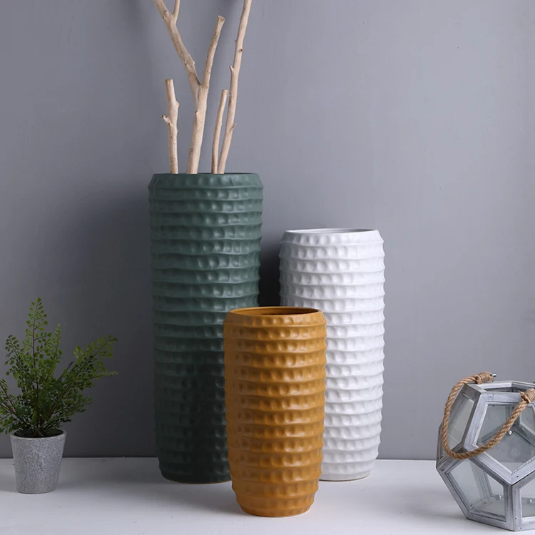 Top sale wedding vase decoration custom matt large flower vase set porcelain for home decor.jpg