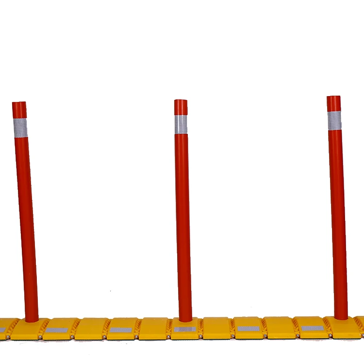 High Quality Yellow Flexible Pu Plastic Road Safety Lane Divider Road