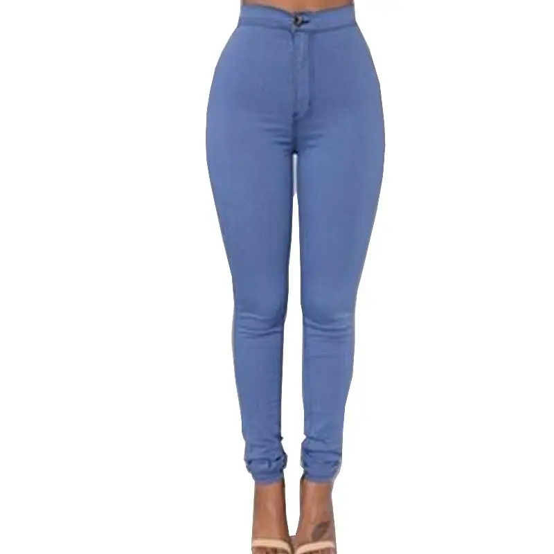 Womens Stretch Long Pants High Waist  Slim Casual Jeggings Trousers