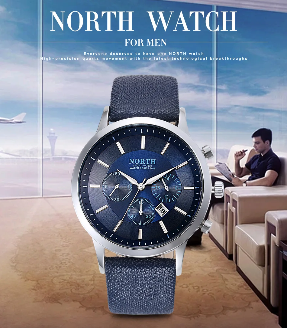 north sport watch water resist 30m