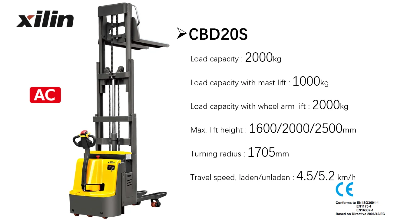 Xilin Double Pallets Stacker Max.lift Height De 1.6 Metro A 2.5 Metros