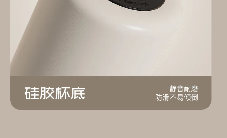 Large Capacity Stainless Steel Vacuum Flask Thermos Cup Striped Ceramic Liner Car Cup Tea Coffee On-The-Go Beverages