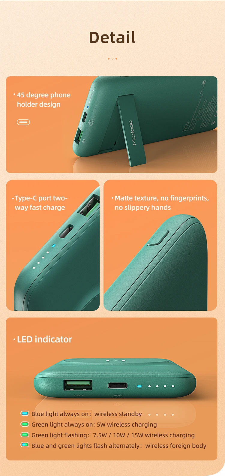 2021 new arrivals 20w 22.5w pd fast charger 10000mah magsafe wireless portable charger power bank magsafe charger - ANKUX.COM
