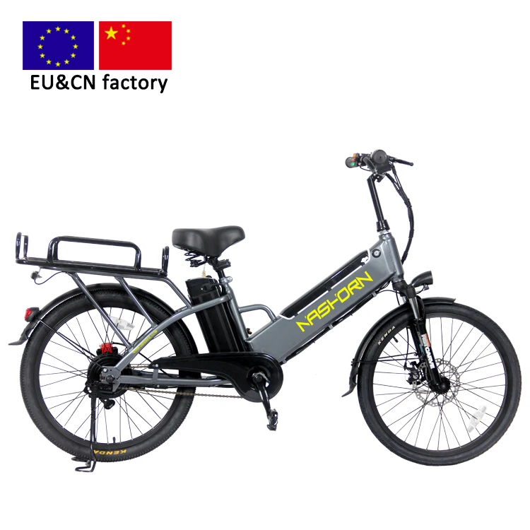 Eu Factory 24 Inch Electric Delivery Bike 60v Lithium Battery Ebike With Food Delivery Bag Rack
