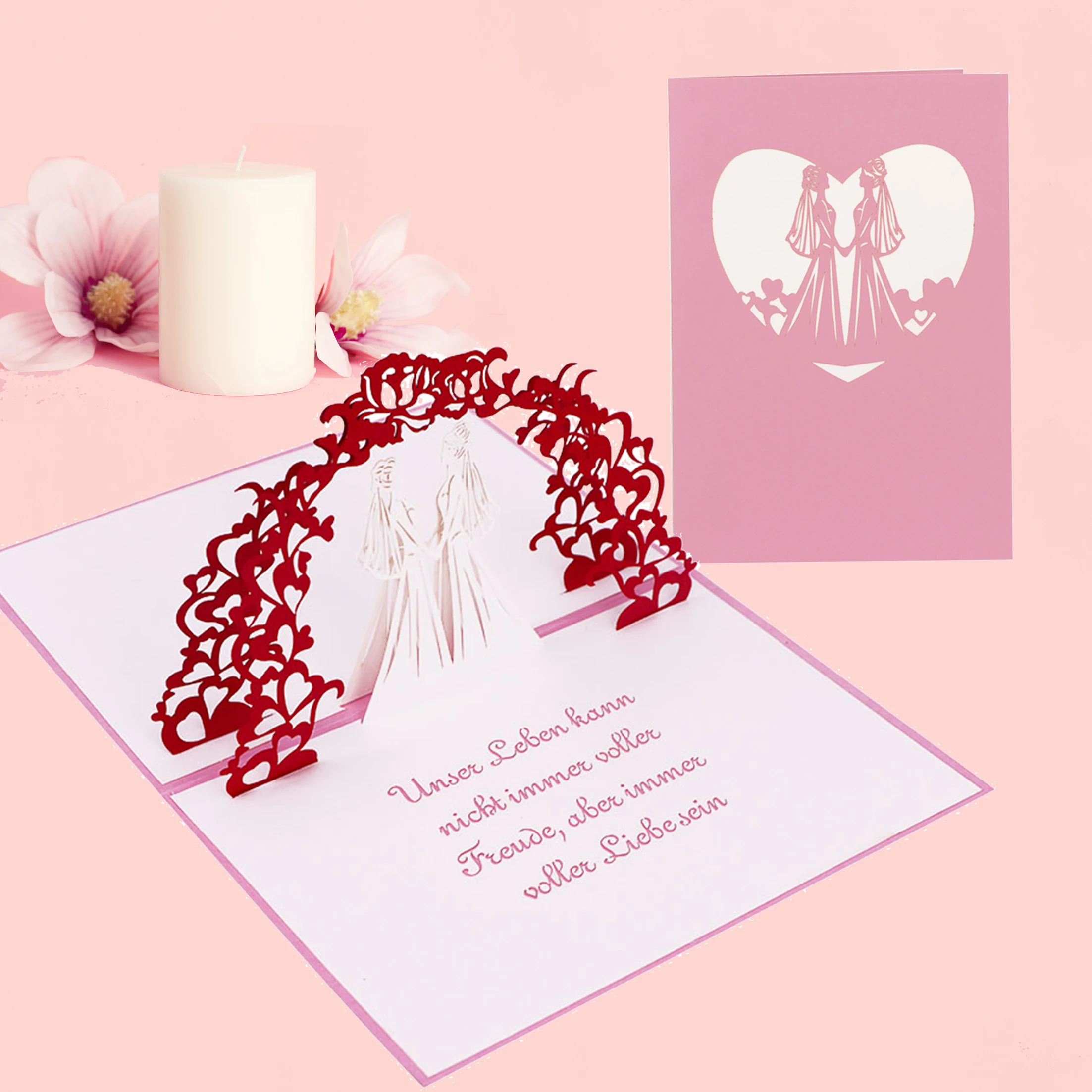 2020 custom craft paper 3d pop up laser cut invitation card design for wedding