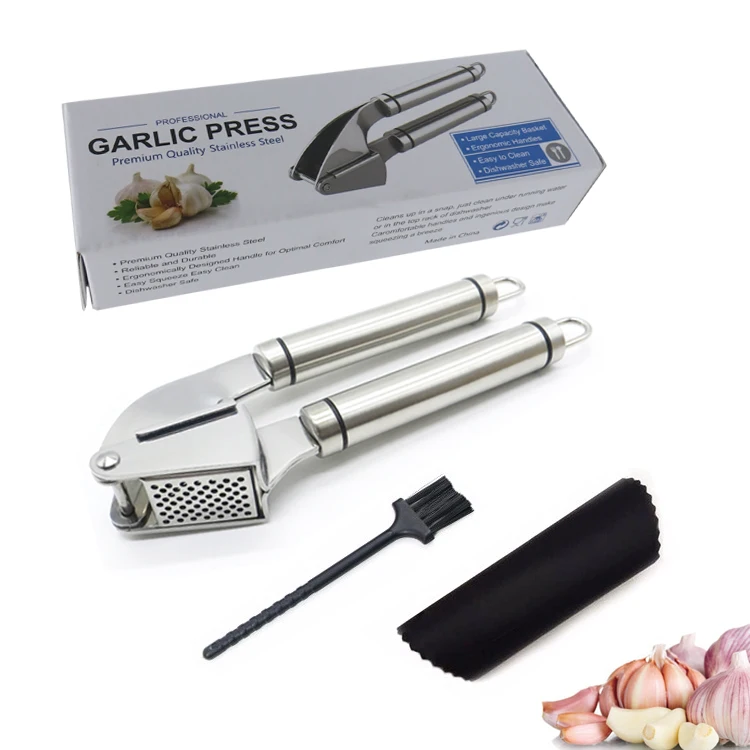 3 Pack Garlic Press And Peeler Set Include Silicone Garlic Peeler