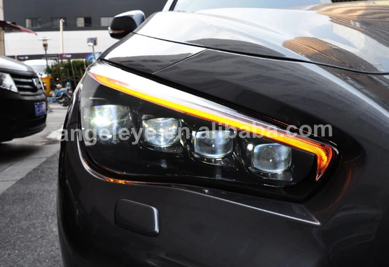 Full led headlight For NISSAN Infiniti q50L Black Housing LD