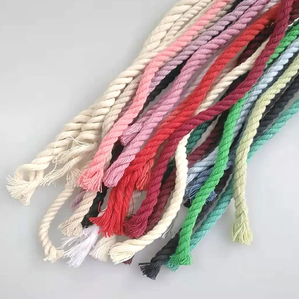318014 5mm 3 Strands Cotton Rope 22colors Option Buy Cotton Rope,3