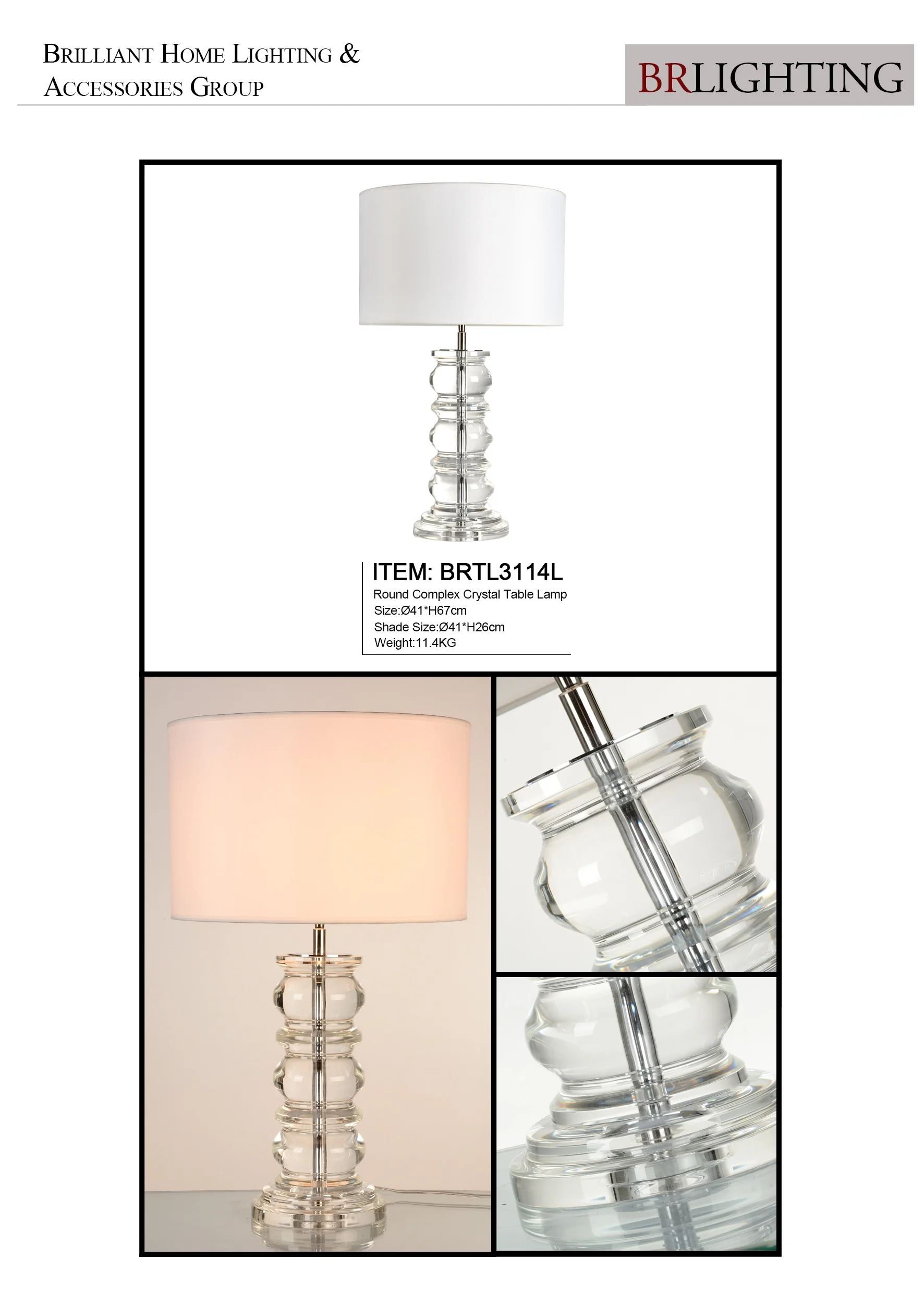 Zhongshan K9 Clear Crystal Desk Lamps Simple Bedside Table Lights  for Hotel Home Lighting