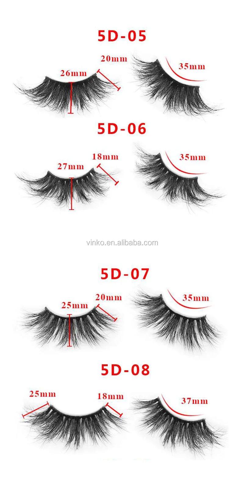 Best 5D 25mm Strip Eyelashes Vendor Private Label Mink Lashes