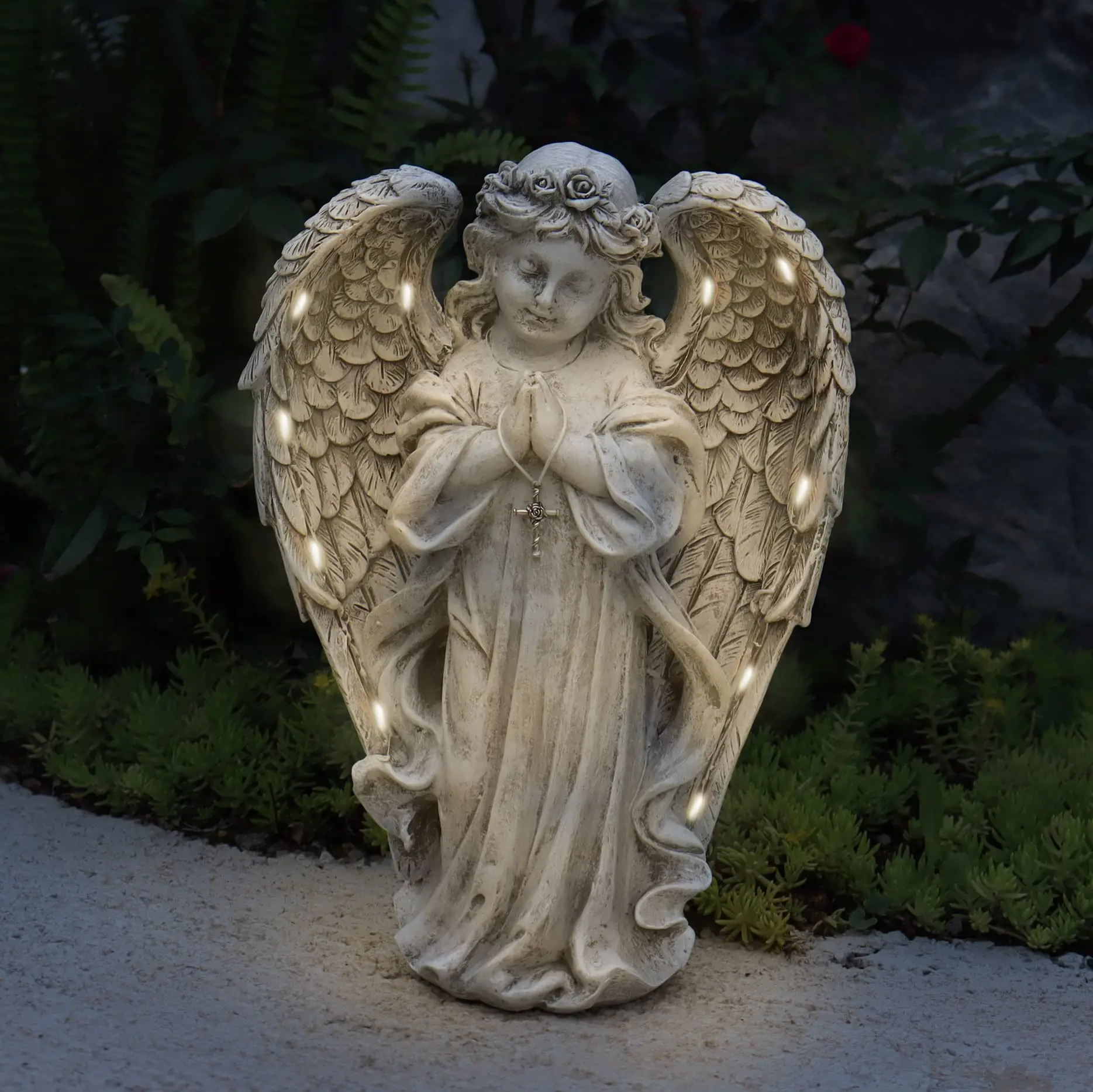 Statue Garden Decor-Outdoor Standing Praying Angel Figurines Statue ...