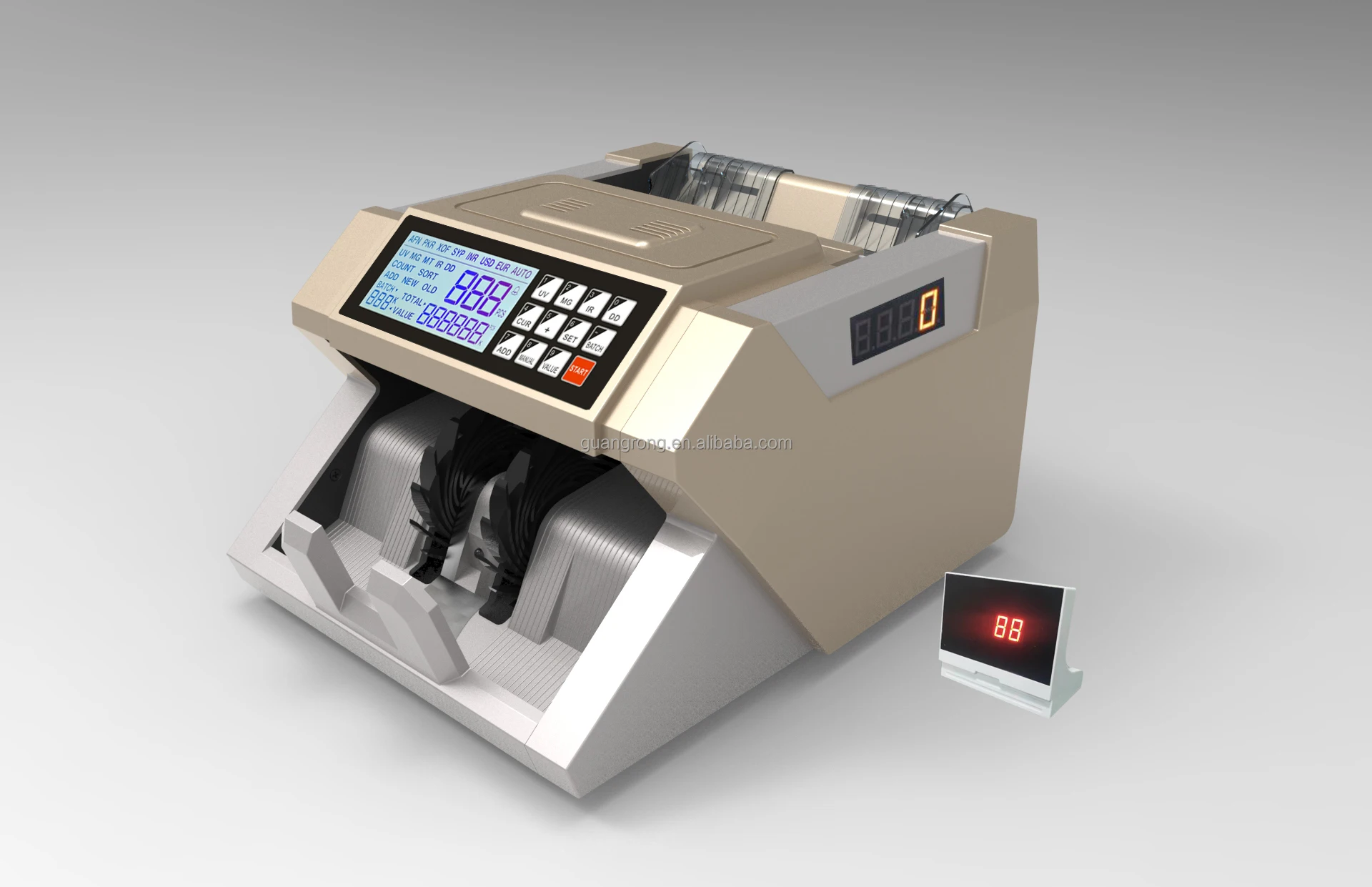 The New Multicurrency Euro Banknote Money Detector Bill Counter Money