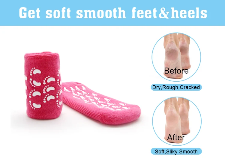 Oem Moisturizing Spa Gel Socks Anti Slip Silicone Gel Sock Cooling Gel Sock Buy Spa Cooling