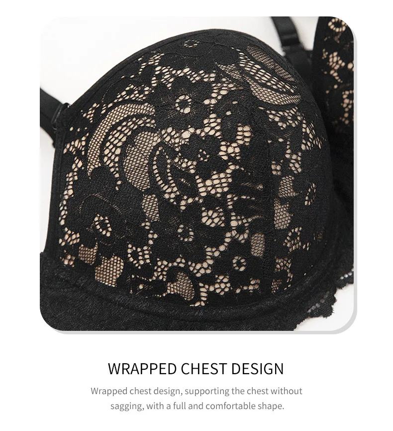 Wholesale Cross-Border Plus Size Underwear Anti-Sagging Adjusted-Straps Bra Breathable Steel Ring Large Cup for Small