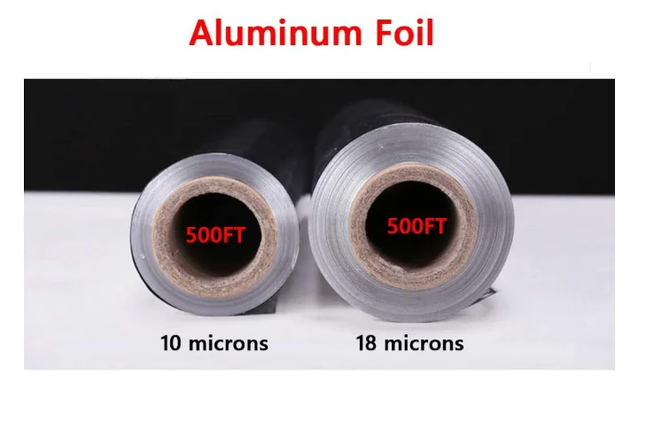 [1 Pack] Heavy Duty Food Service Aluminum Foil Roll (18 inch x 500 FT) with  Sturdy Corrugated Cutter Box - Great for Grill Use, Kitchen Wrap, Foil