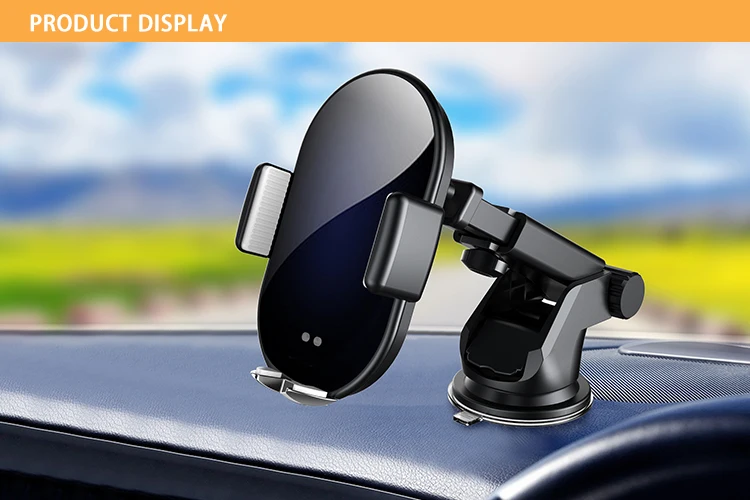 QI  Fast 10w Dashboard mount  infrared  sensing wireless charger car phone holder