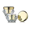 empty luxury cosmetic gold diamond shaped plastic acrylic body lotion cream jar china supplier 5G 15G 30G 50G 100G