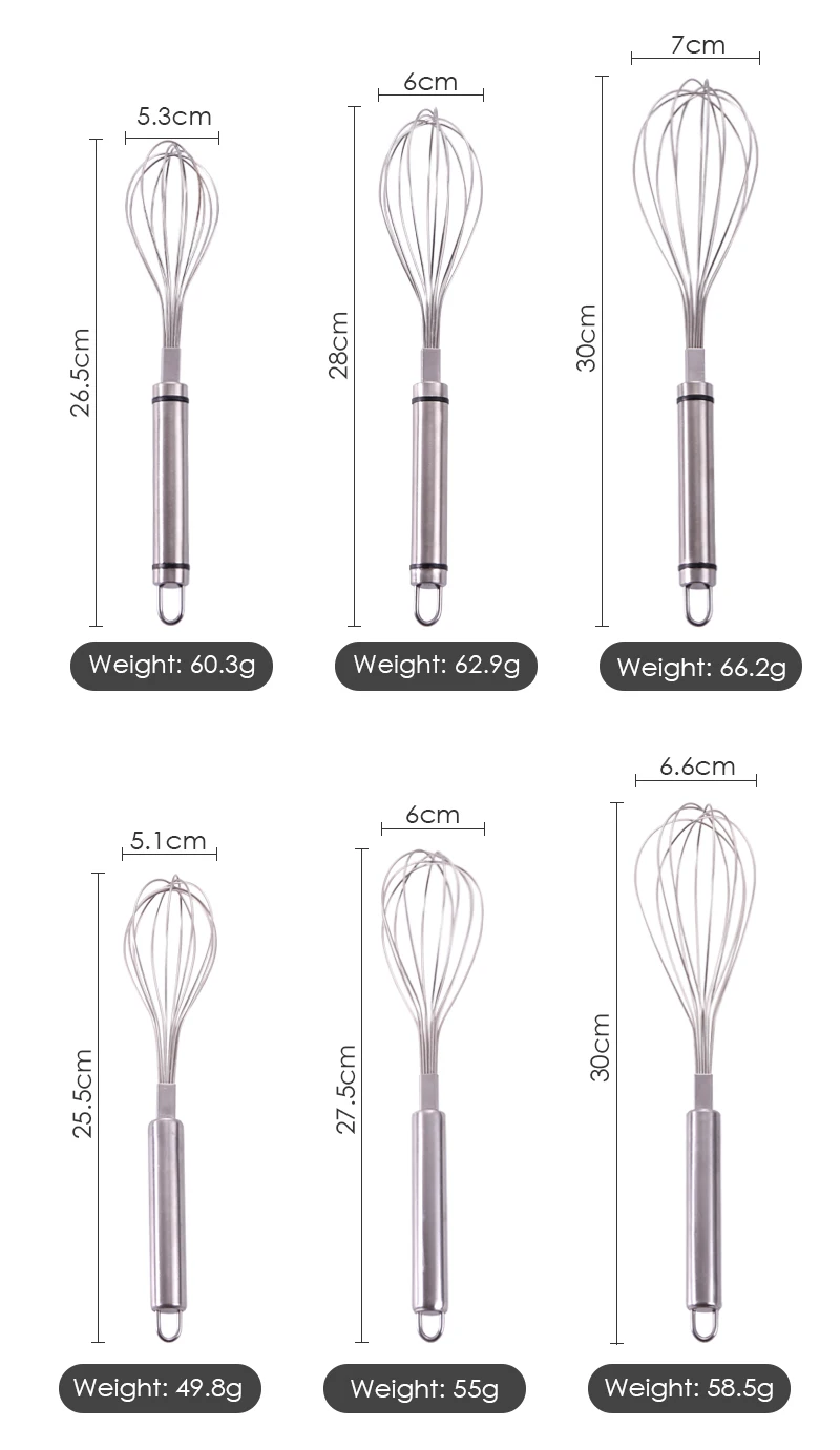 Factory Price Single Rotary Beater Kitchen Tools Hand Mixer Tool Portable Whisks Set Metal Manual Stainless Steel Egg Whisk