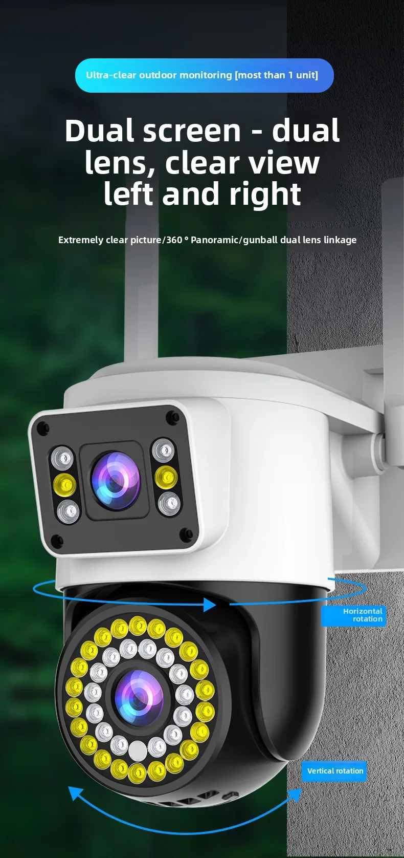 3MP 4G 4K Waterproof Outdoor CCTV Camera with Dual Lens 10X Zoom Wireless IP WIFI Security Mini Camera Night Vision OEM