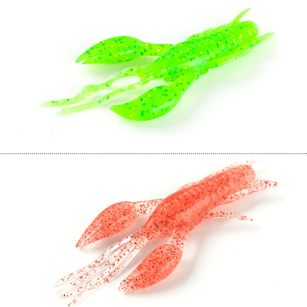Johncoo Crawfish Emulated Shrimp Soft Bait Fishing Lure Lifelike 65mm