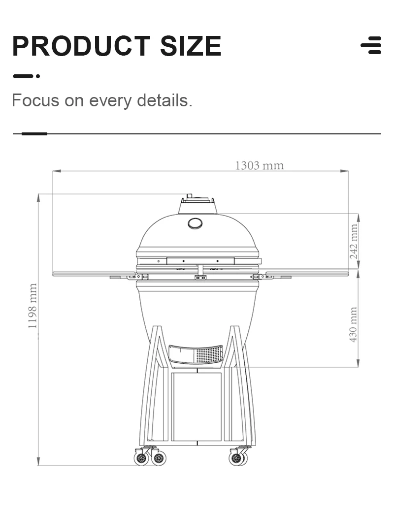 Seb Kamado / Kamado Grill 21 Inch Barbecue Ceramic Outdoor Grill Egg