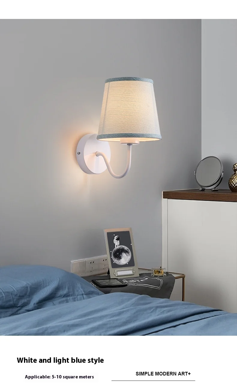 product modern minimalist led wall lamp for bedroom bedside living room balcony corridor staircase iron body touch control-13