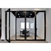 Aluminium thermal break tempered glass exterior bi folding entry doors