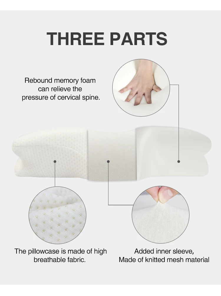 AOKA Healthcare Cervical Vertebrate the Pillows Convex Neck Memory Foam Pillow