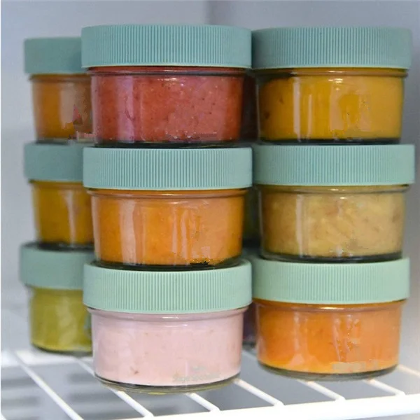 4oz 120ml Glass Baby Food Storage Mason Jars Reusable Small Containers
