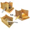 Bread Slicers for Homemade Bread with Crumb Catcher Tray, Compact Foldable Bamboo Bread Cutter Guide, 100 Bread Bags & 100 Twist
