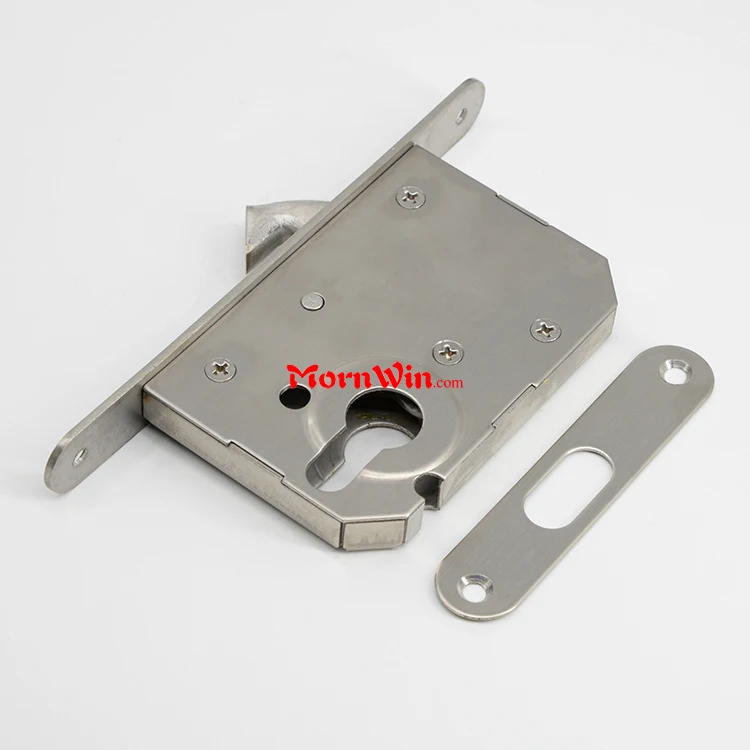 Stainless Steel Security 50mm Hook Lock For Sliding Door Cylinder 35mm