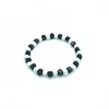 Tile Black White Bead Pattern Painted Dots Tiny Beads Bracelet