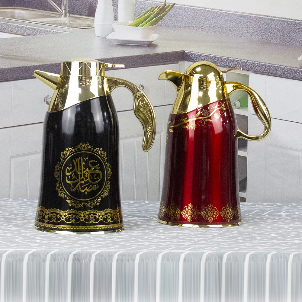 Wujo 0.5l 1l Luxury Hot Cold Tea Water Thermal Glass Refill Arabic