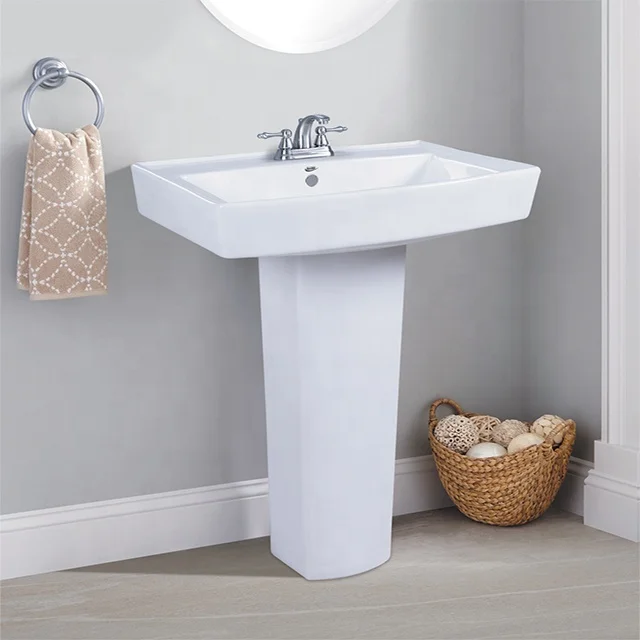 Wash Basin Pedestal With High Gloss With High Quality Bathroom Indoor