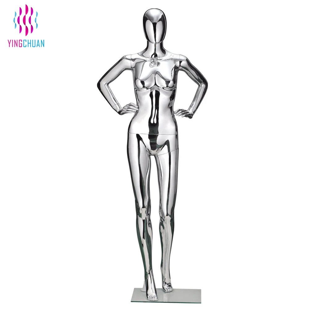Factory Supplier Silver Chromed Plastic Female Custom Mannequin Buy
