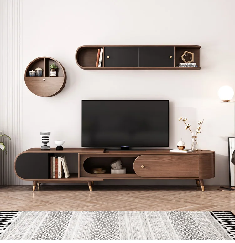 Japanese Style Mini Furniture Wall Mounted Combination Tv Stand