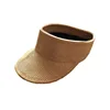 2pc Roll Up collapsible wide brim and visor style straw hat