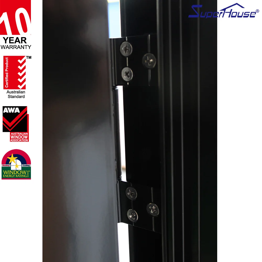Thermal break glazed aluminum hinged door commercial system french doors casement door
